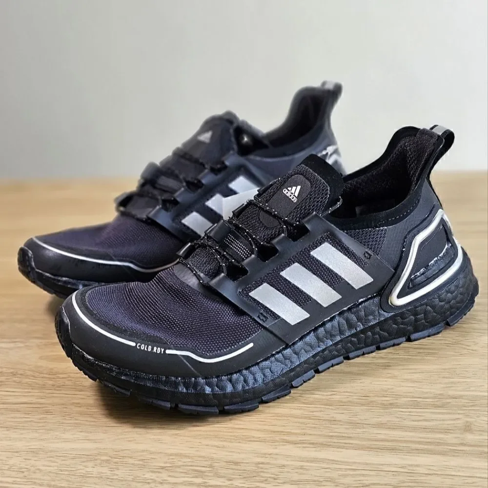 Adidas Ultraboost 20 Cold Ready Running Shoes Women’s 6 Black Silver Q46487 New